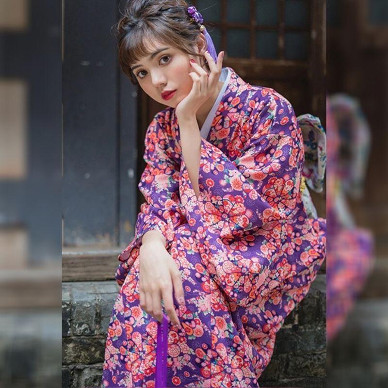 Pink And Purple Kimono For Women