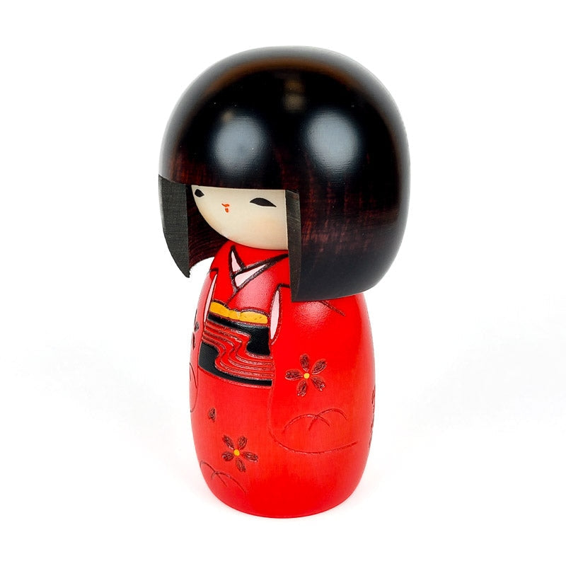 Red Kokeshi doll