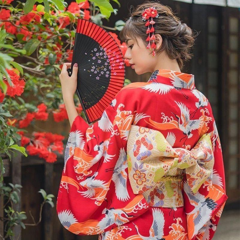 Red Kimono Robe For Women