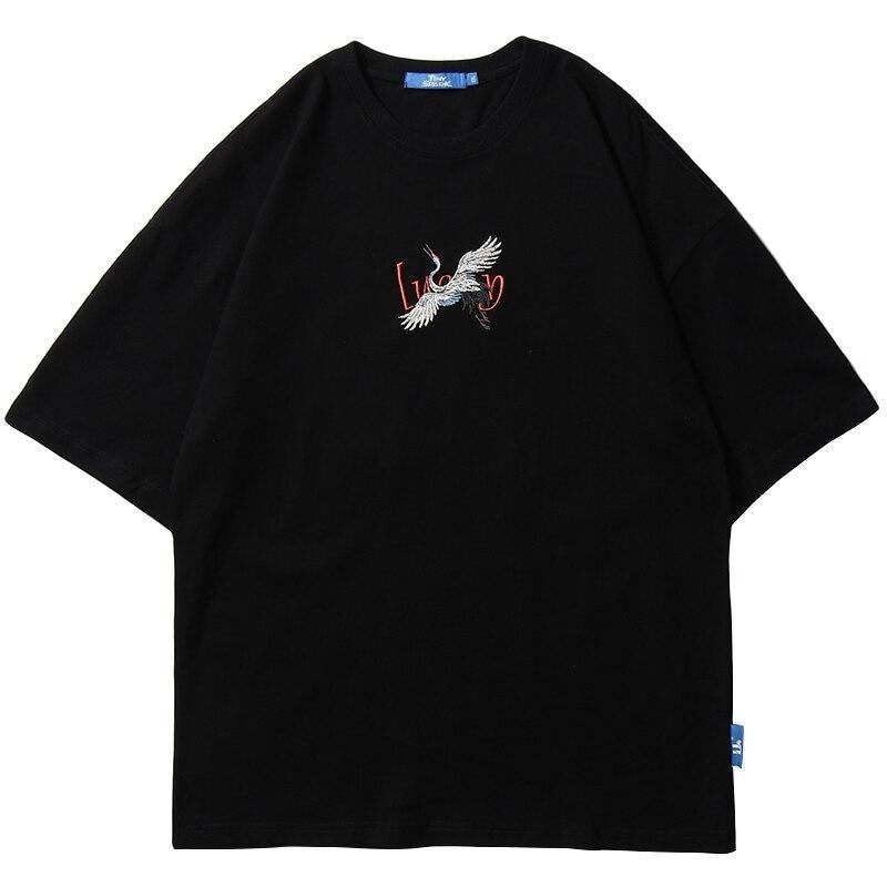 Retro Japanese T-Shirt - Cranes