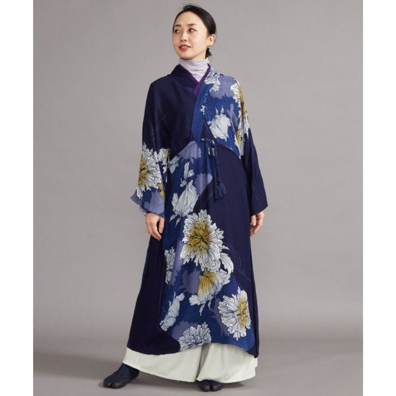 Blue Japanese Kimono Dress