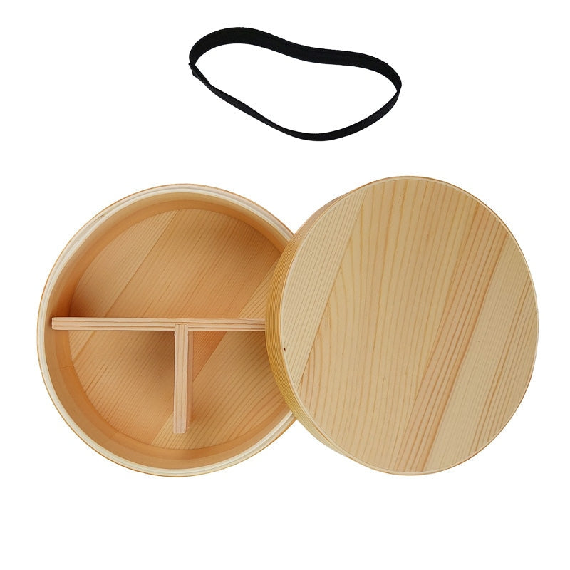 Round Wooden Bento Box