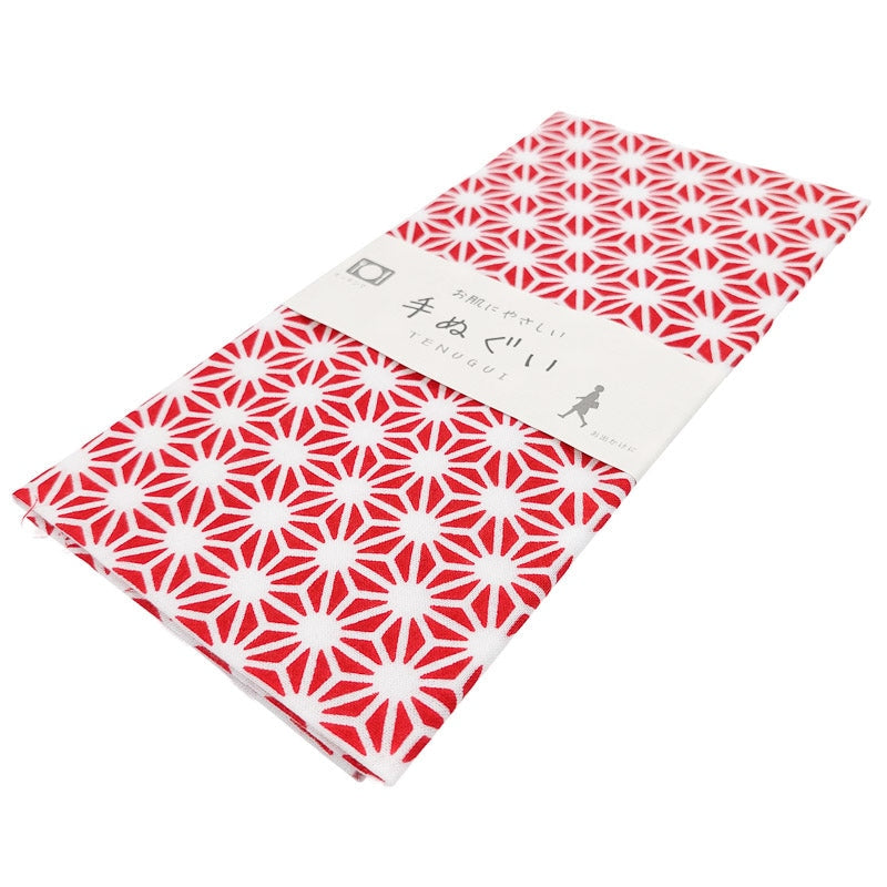 Towel Tenugui Asanoha Red