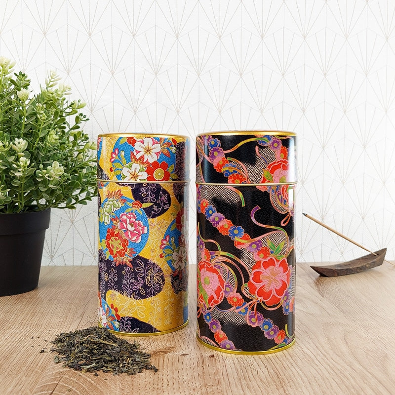 Set of 2 Metal Tea Boxes