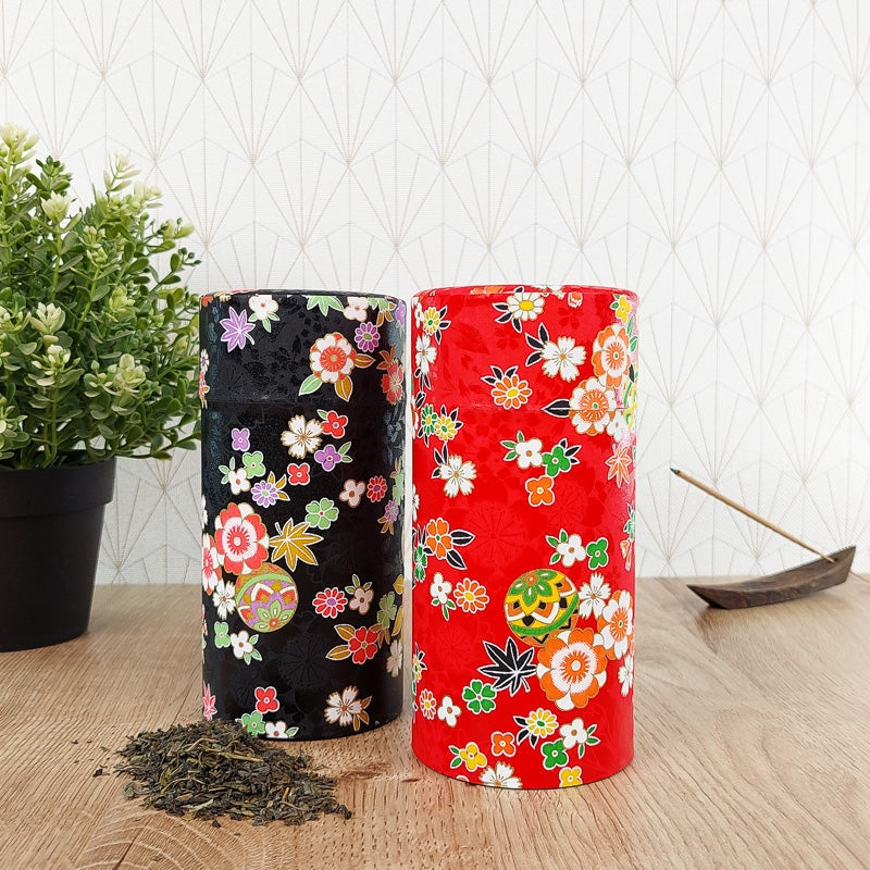 Set of 2 Washi Paper Tea Tins