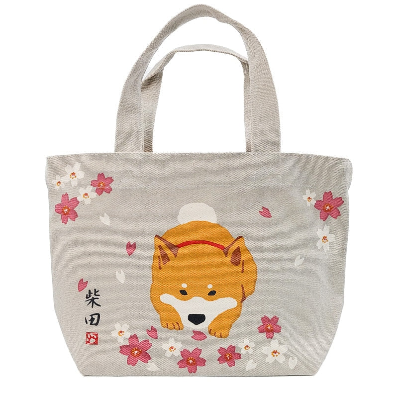 Shiba Sakura Lunch Bag