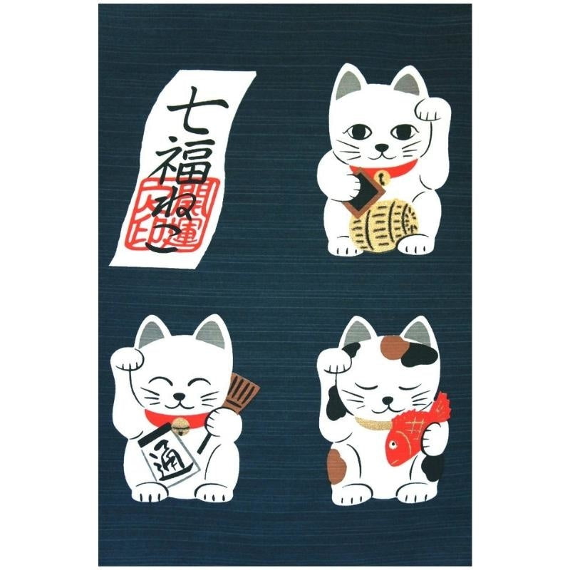 Short Japanese Noren Neko