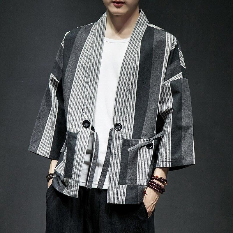 Striped 2025 kimono jacket