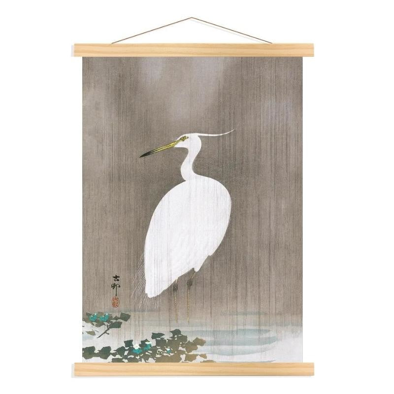 Japanese Artwork White Egret