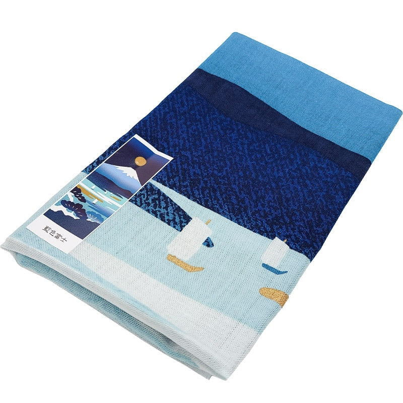 Japanese Towel Tenugui Indigo Fuji