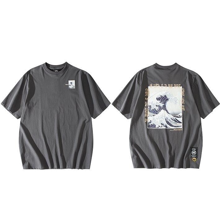 The Great Wave Tee Shirt Grey / XXL