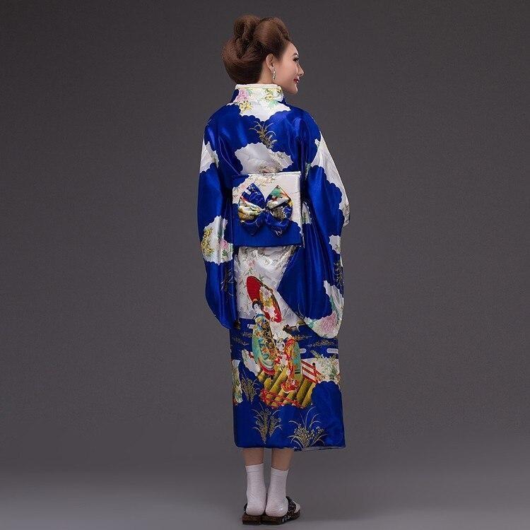 Women’s Blue Kimono Robe - Konji One Size