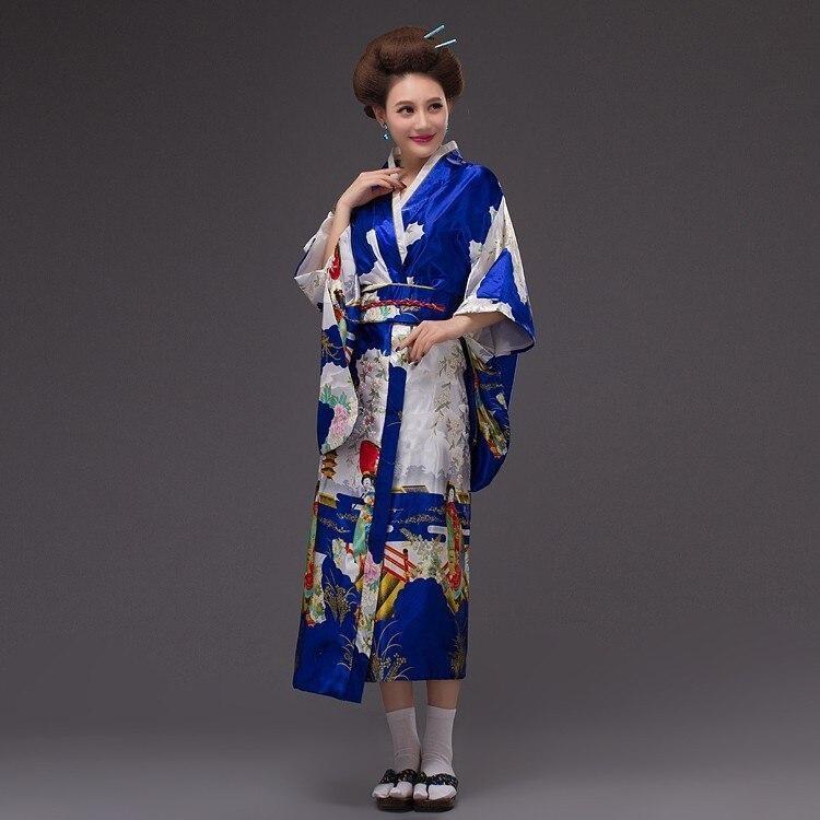 Women’s Blue Kimono Robe - Konji One Size