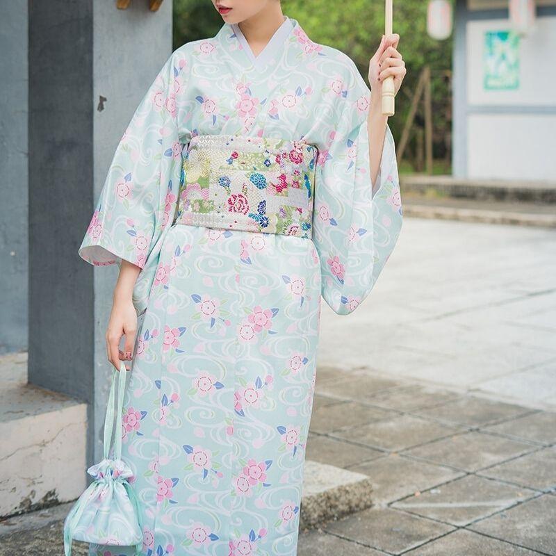 Women’s Bright Floral Kimono - Usuao Ume