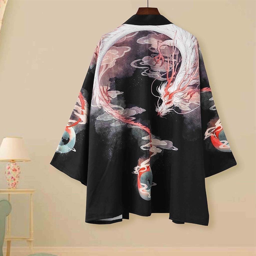 Women’s Japanese Dragon Kimono Jacket M