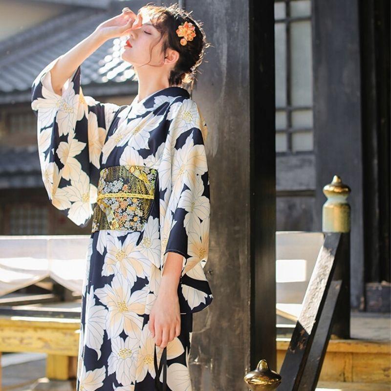 Women’s Japanese Floral Kimono - Kikyo