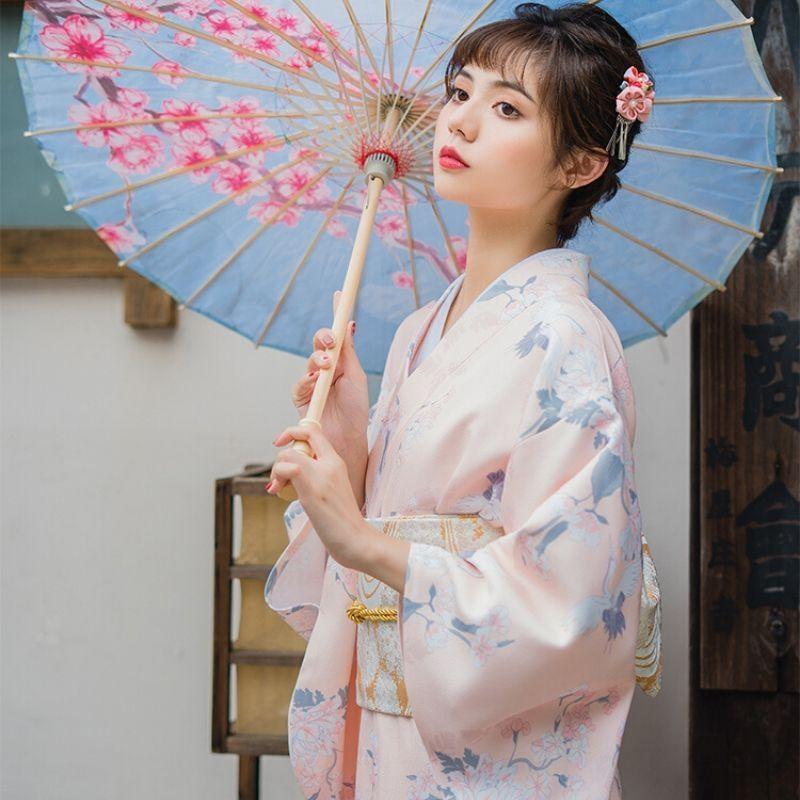 Women’s Japanese Kimono Costume - Tsuru & Botan