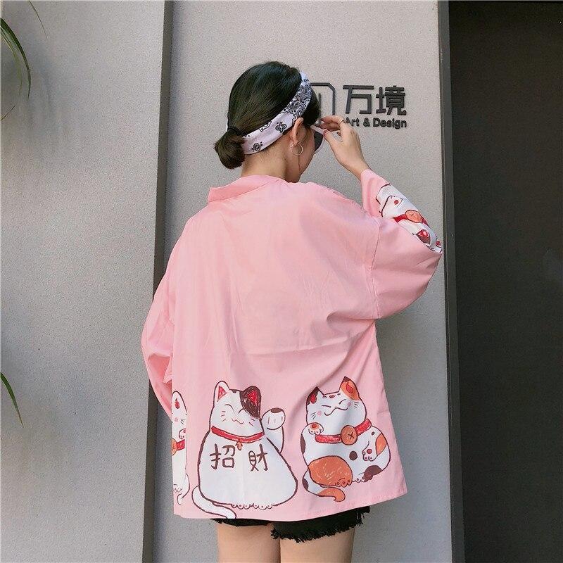 Women’s Japanese Style Kimono - Maneki Neko