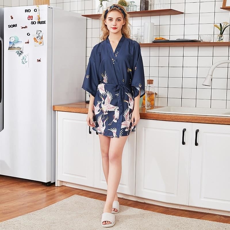 Women’s Kimono Pajamas - Blue L