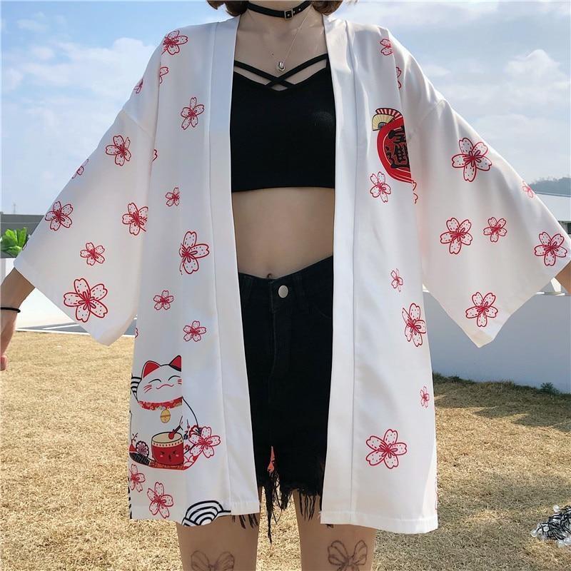 Womens Kimono Style Cardigan - Lucky Charm