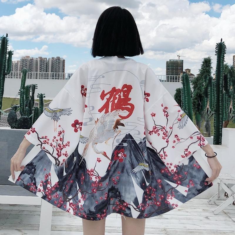 Women’s Lightweight Kimono White / One Size