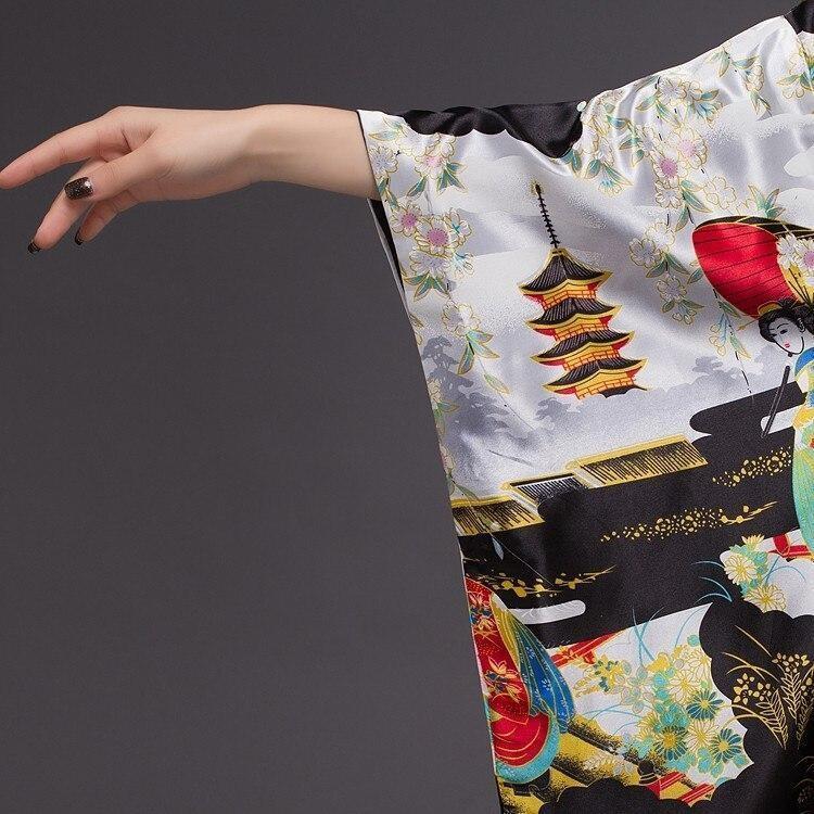 Women’s Long Traditional Kimono - Kuro One Size