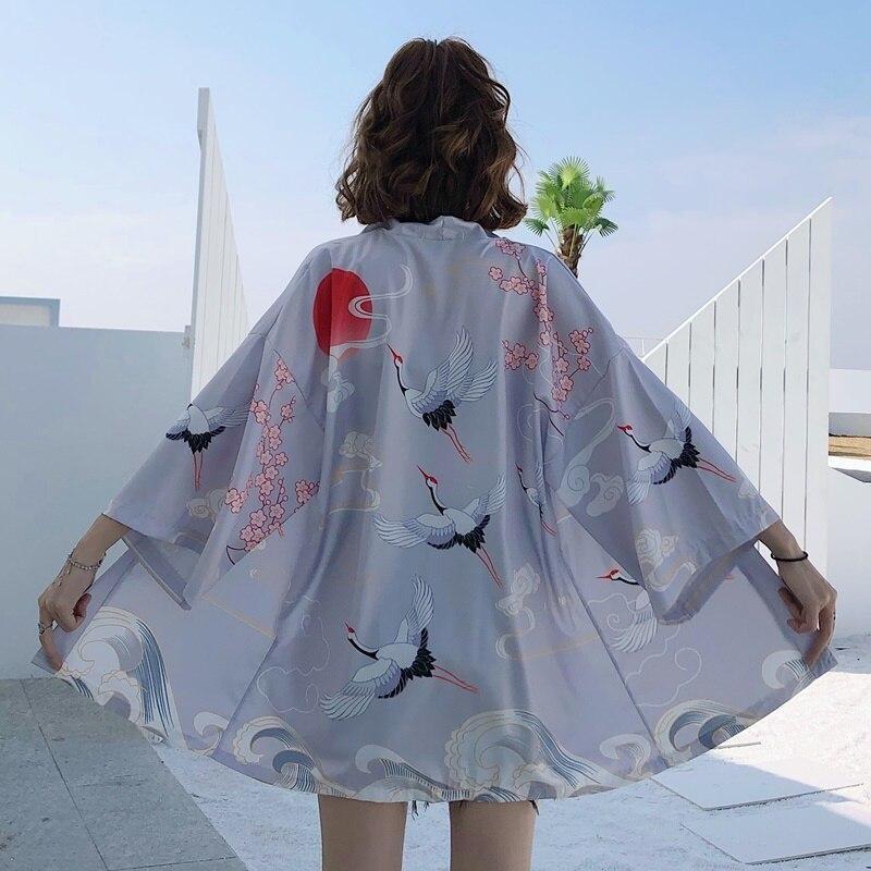 Womens Summer Kimono Grey / One Size