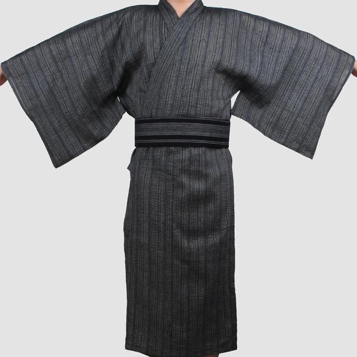 Male Traditional Japan Kimono Bathrobes Mens Cotton Robe Yukata
